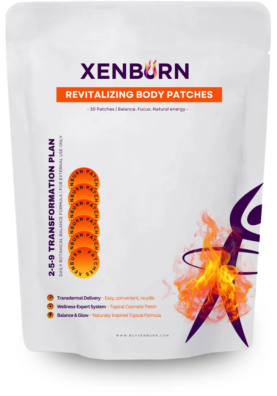 XenBurn patches in packaging